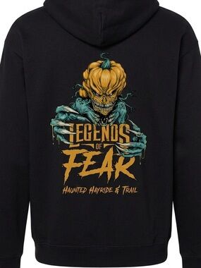 Black Hoodie with Gold Logo - Men's Pullover